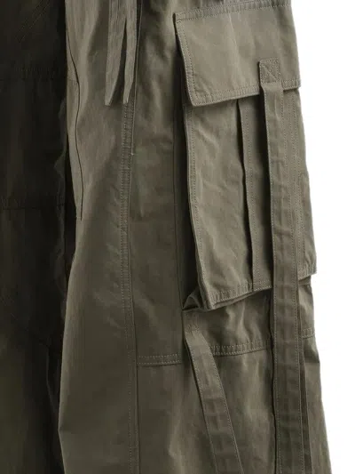 Dolce & Gabbana Dual-waistband Wide-leg Cargo Trousers In Green