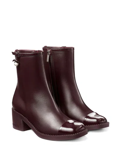 Jimmy Choo 60mm Adry Leather Ankle Boots In Brown