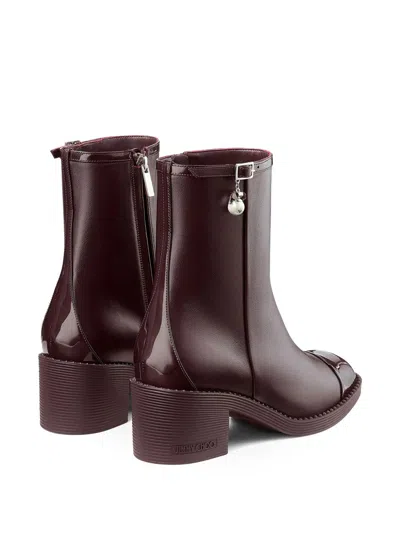 Jimmy Choo 60mm Adry Leather Ankle Boots In Brown