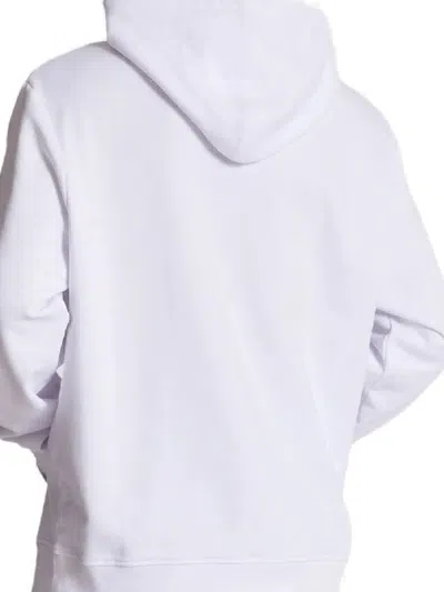 Balmain Stamped Cotton Hoodie Pocket In Multi