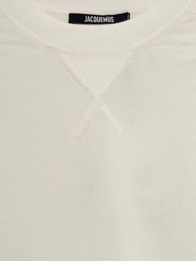 Jacquemus Embroidered-detail Crew Neck Jumper In Neutral