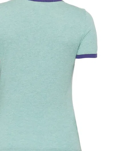 Chloé Fitted Logo T-shirt In Cotton-mix Jersey In Green