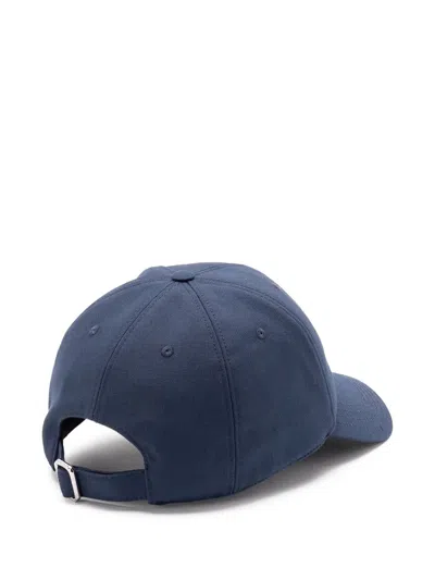Givenchy Men Baseball Cap With Embroidered Logo In Blue