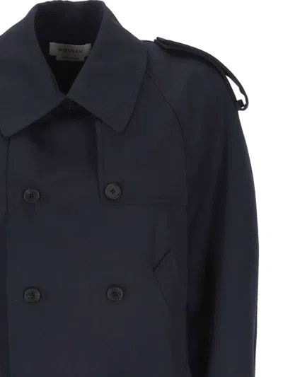 Alexander Mcqueen Alexander Mc Queen Short Double Breasted Navy Blue Jacket