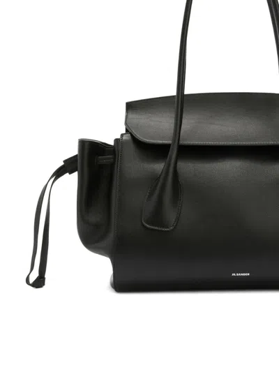 Jil Sander Small Voyage Shoulder Bag In Black