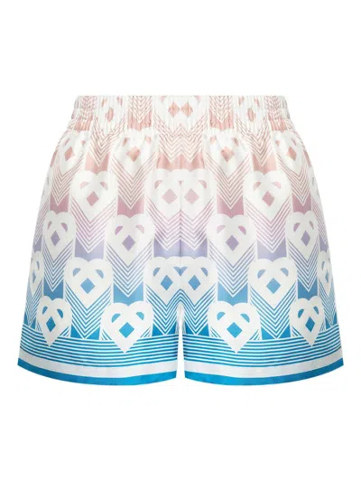 Casablanca Women Monogram Print Shorts In Multi