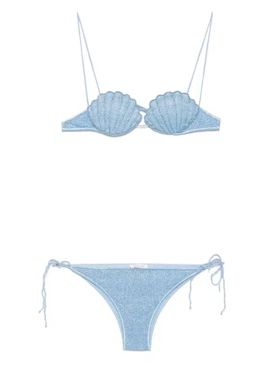 Oseree Shell Bikini In Blue