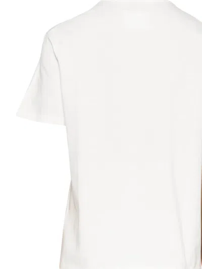 Jil Sander Men White Crewneck T-shirt With Logo Lettering On The Front In Cotton Man