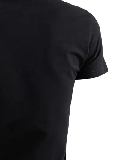 Dolce & Gabbana Embroidered Basic Short-sleeved T-shirt In Black