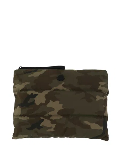Moncler Camouflage-pattern Clutch Bag In Multi