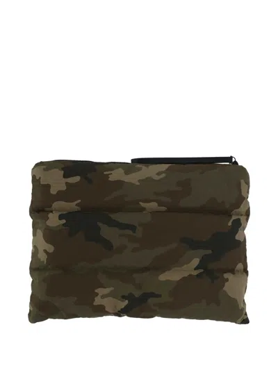 Moncler Camouflage-pattern Clutch Bag In Multi