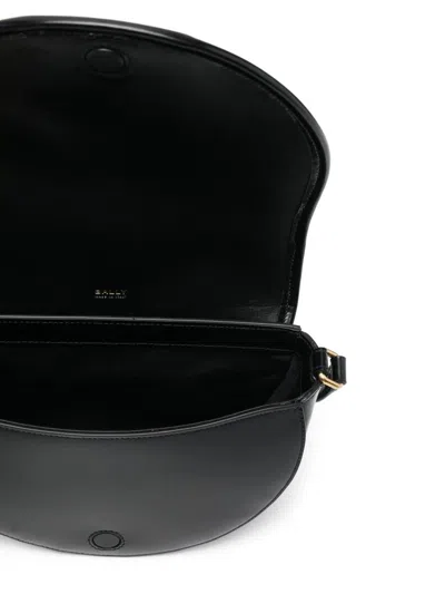 Bally Flap Shoulder Bag In Black