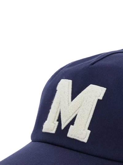 Moncler Logo-embroidered Baseball Cap In Blue