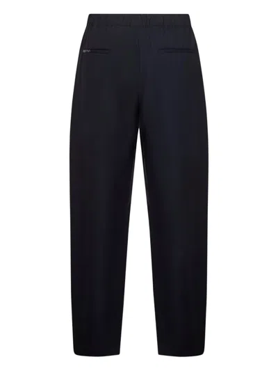 Marni Embroidered Pocket Wool Trousers In Black