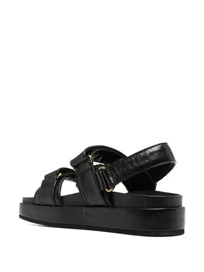 Tory Burch Kira Leather Slingback Sandals In Black