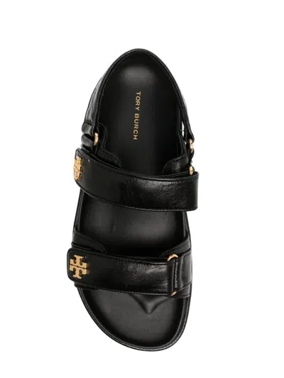 Tory Burch Kira Leather Slingback Sandals In Black