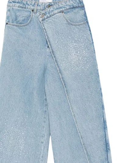 Giuseppe Di Morabito Embellished Diagonal-panel Jeans In Blue