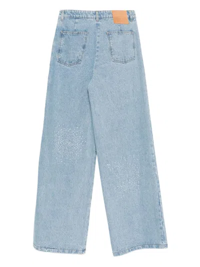Giuseppe Di Morabito Embellished Diagonal-panel Jeans In Blue