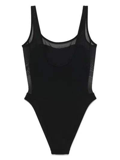 Tory Burch Mesh Tank Suit In Black