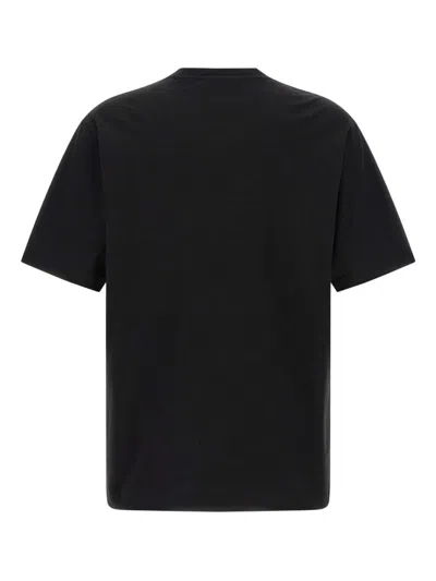 Dolce & Gabbana Men Cotton T-shirt With Embossed Logo Embroidery In Black