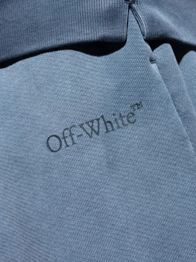 Off-white Elastic Waist Casual Pants In Blue