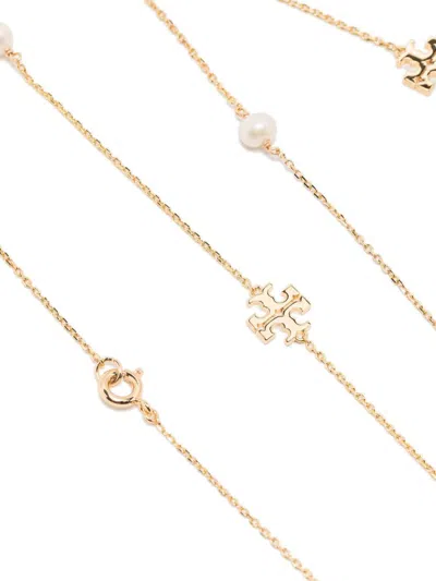 Tory Burch Kira Pearl Necklace In Gold