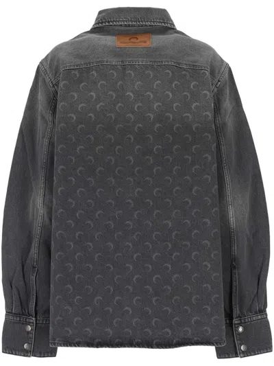 Marine Serre Moon-pattern Shirt In Gray