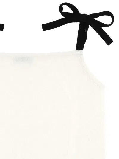 Irreplaceable Two Bows Top In White