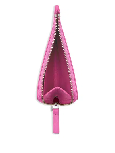 Marc Jacobs Zippered Wallet With Pendant In Pink