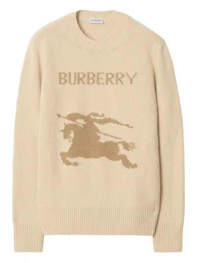 Burberry Wool-cashmere Ekd Sweater In Brown