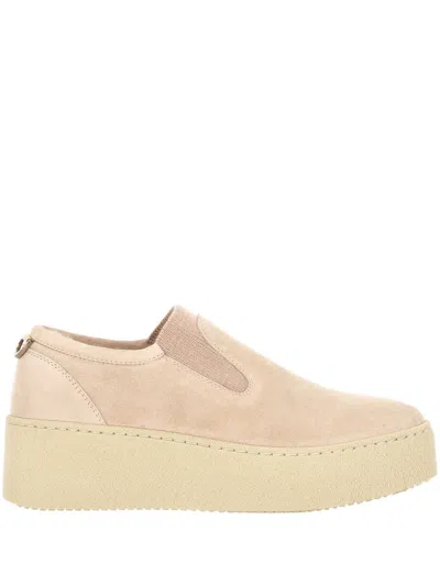 Agnona Platform Sneakers In Neutral