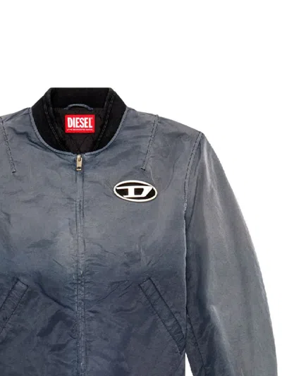 Diesel Gradient Effect Bomber Jacket In Gray