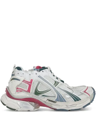 Balenciaga Women Runner Low-top Mesh Sneakers In Red