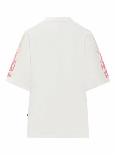 Palm Angels T-shirt With Pa Print On The Front In White