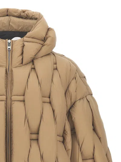 Raxxy 3d Down-filled Woven Puffer Jacket In Brown