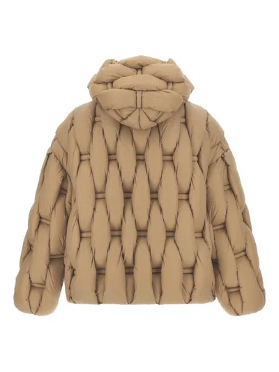 Raxxy 3d Down-filled Woven Puffer Jacket In Brown