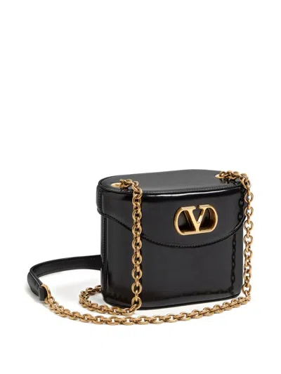 Valentino Garavani Vain Vanity Bag In Shiny Calfskin Woman Black Uni