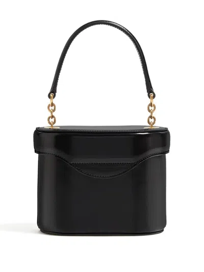 Valentino Garavani Vain Vanity Bag In Shiny Calfskin Woman Black Uni