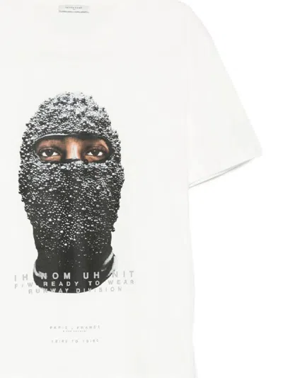Ih Nom Uh Nit Graphic Print Crew Neck Short Sleeve T-shirt In White