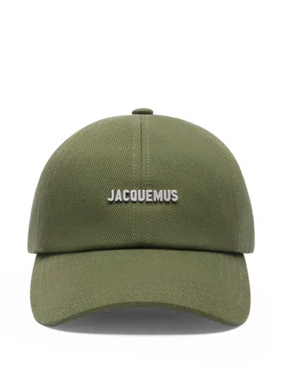 Jacquemus The Gadjo Logo-plaque Baseball Cap In Green
