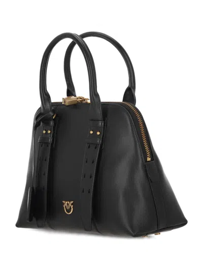 Pinko Bowling Bag Handheld Escape Bag Maxi In Leather In Black