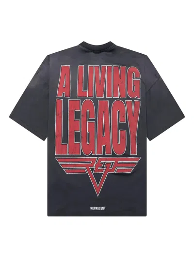 Represent Reversible Living Legacy Tour T-shirt In Grey In Gray
