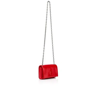 Christian Louboutin Womens Loubi54 Patent Leather Crossbody Bag In Red