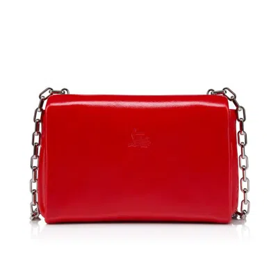 Christian Louboutin Womens Loubi54 Patent Leather Crossbody Bag In Red