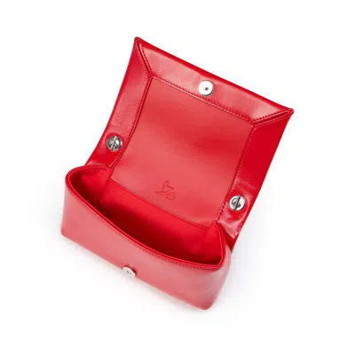 Christian Louboutin Womens Loubi54 Patent Leather Crossbody Bag In Red