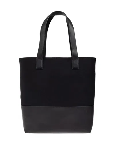 Alexander Mcqueen Mcqueen T-bar Canvas Shopper In Black