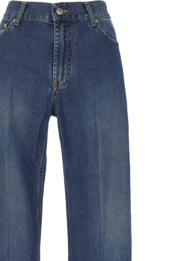 Giada Benincasa Embroidered-detail Jeans In Blue