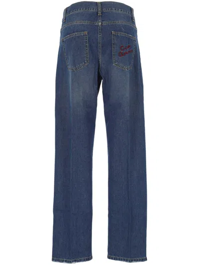 Giada Benincasa Embroidered-detail Jeans In Blue