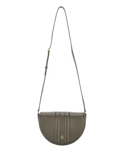 Bally Panelled Leather Shoulder Bag In Green