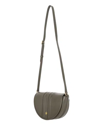 Bally Panelled Leather Shoulder Bag In Green